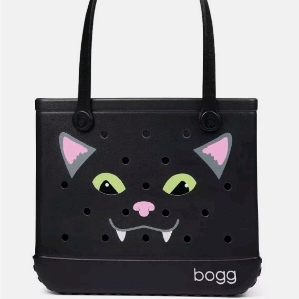 Bitty BOGG BAG Black Tote with 🦇 Bat Face